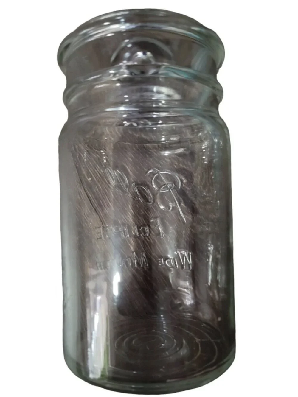 Ball Eclipse Quart Wire Closure Clear Wide Mouth Canning Jar Glass Vtg no bail